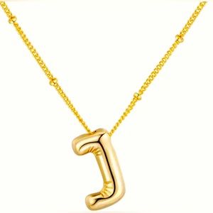 Bubble shape initial necklace